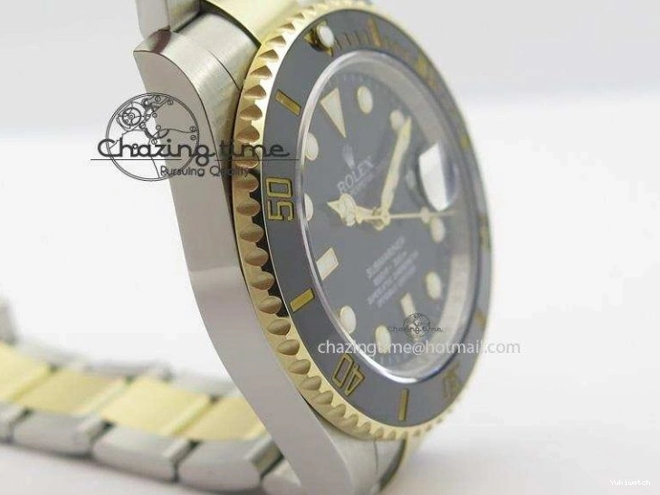Submariner Dial Edition Bracelet Bezel SS Noob 1:1 YG Best Wrapped On LN 116613 A2836 Black YG 0212
